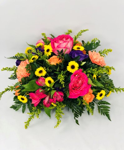 <h2>Vibrant Classic Posy | Funeral Flowers</h2>
<ul>
<li>Approximate Size W 20cm H 30cm</li>
<li>Hand created vibrant posy in fresh flowers</li>
<li>To give you the best we may occasionally need to make substitutes</li>
<li>Funeral Flowers will be delivered at least 2 hours before the funeral</li>
<li>For delivery area coverage see below</li>
</ul>
<h2><br />Liverpool Flower Delivery</h2>
<p>We have a wide selection of Funeral Posies offered for Liverpool Flower Delivery. Funeral posies can be provided for you in Liverpool, Merseyside and we can organize Funeral flower deliveries for you nationwide. Funeral Flower can be delivered to the Funeral directors or a house address. They can not be delivered to the crematorium or the church.</p>
<br>
<h2>Flower Delivery Coverage</h2>
<p>Our shop delivers funeral flowers to the following Liverpool postcodes L1 L2 L3 L4 L5 L6 L7 L8 L11 L12 L13 L14 L15 L16 L17 L18 L19 L24 L25 L26 L27 L36 L70 If your order is for an area outside of these we can organise delivery for you through our network of florists. We will ask them to make as close as possible to the image but because of the difference in stock and sundry items, it may not be exact.</p>
<br>
<h2>Liverpool Funeral Flowers | Posies</h2>
<p>This beautiful posy has been loving handcrafted by our florist. A classic selection in vibrant shades including large-headed roses, freesias, lisianthus and spray chrysanthemums presented in a posy design.</p>
<br>
<p>Funeral posies are suitable as funeral flowers and as tribute gifts to the bereaved family. The Funeral posy is flowers arranged in a circular shape. In the case of cremation, the family may like individual posies which can also be used as table decorations at the wake.</p>
<br>
<p>Contents of the Standard Posy:30cm Posy Pad, 3 Cerise Roses, 1 Cerise Spray Roses, 1 Purple Lisianthus, 3 Cerise Freesia, 3 Orange Carnations, 1 Yellow Spray Chrysanthemums, 2 Green Bupleurum and Yellow Solidago with mixed Foliage.</p>
<br>
<h2>Best Florist in Liverpool</h2>
<p>Trust Award-winning Liverpool Florist, Booker Flowers and Gifts, to deliver funeral flowers fitting for the occasion delivered in Liverpool, Merseyside and beyond. Our funeral flowers are handcrafted by our team of professional fully qualified who not only lovingly hand make our designs but hand-deliver them, ensuring all our customers are delighted with their flowers. Booker Flowers and Gifts your local Liverpool Flower shop.</p>
<p><br /><br /><br /></p>
<p><em>Vivian Hart - Review from Facebook - Funeral Flowers Liverpool</em></p>
<br>
<p><em>This 5 Star review was from Facebook - Booker Flowers and Gifts - Reviews Facebook</em></p>
<br>
<p><em>Visited Booker Flowers as my usual florist was closed. Ordered funeral flowers. The advice and customer service we were given was excellent. The flowers exceeded our expectations - will be using Booker Flowers in the future - Thank you</em></p>
<br>
